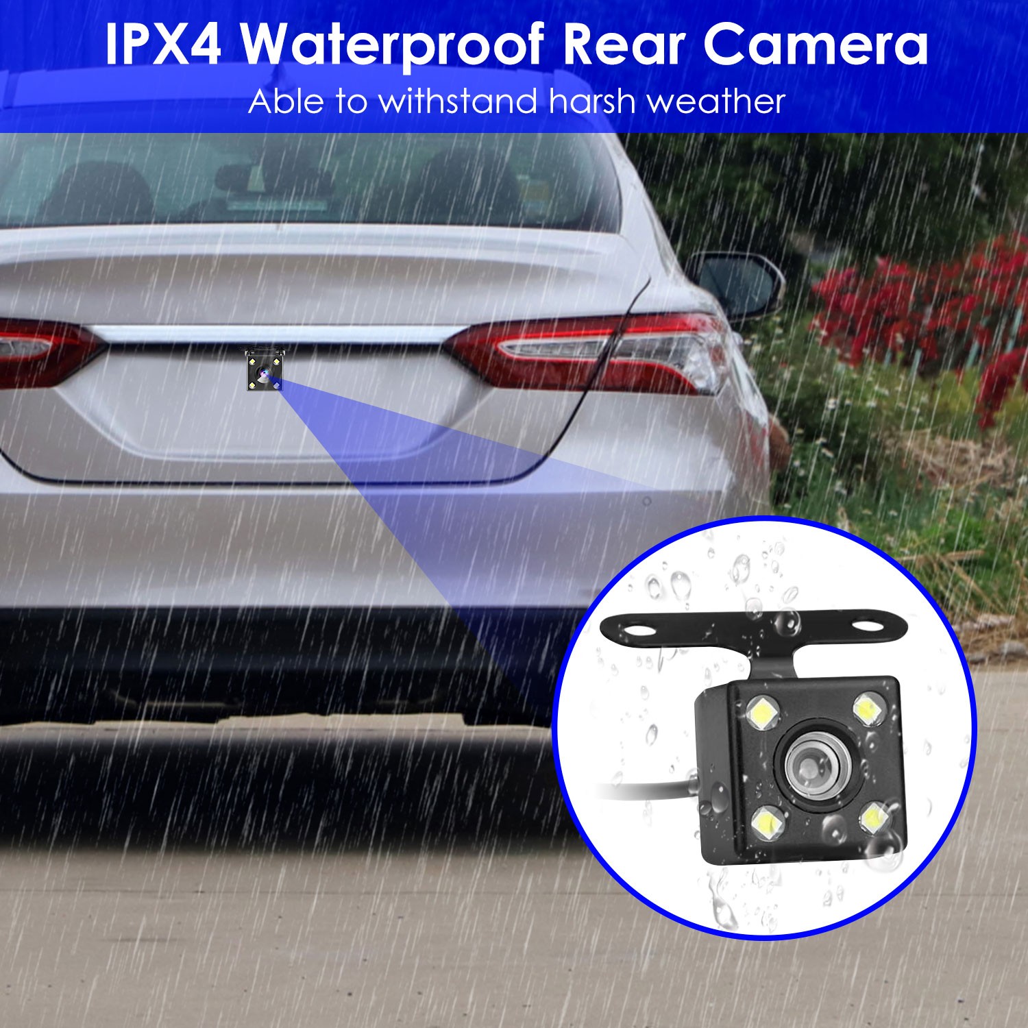 1080P HD Dash Cam WiFi Front Rear Inside Dash Camera Loop Recording Camera