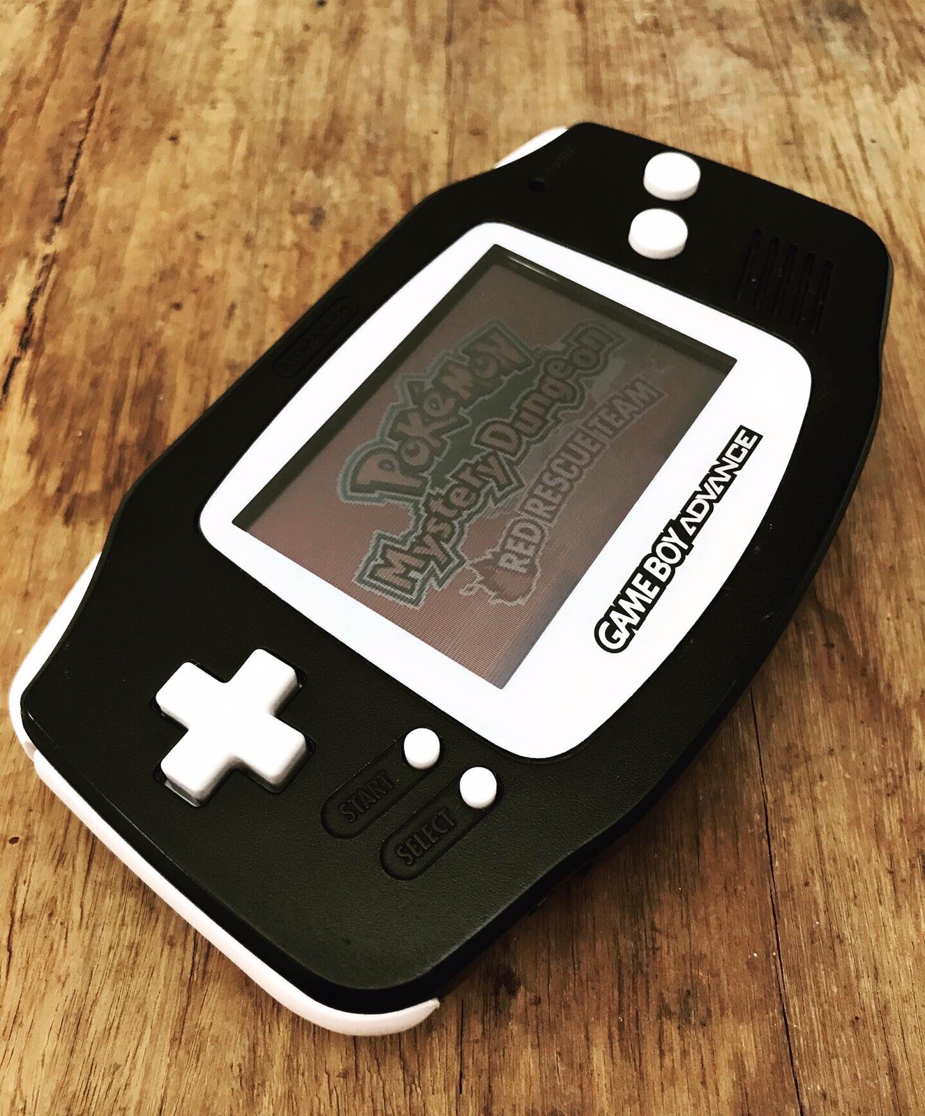 Nintendo Gameboy Advance GBA Black and White Handheld Gaming Console