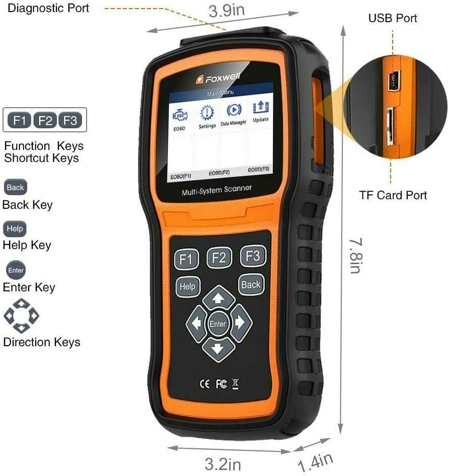 FOXWELL NT530 PRO GM CHEVY DIAGNOSTIC SCANNER TOOL SRS ABS ENGINE RESET NT510
