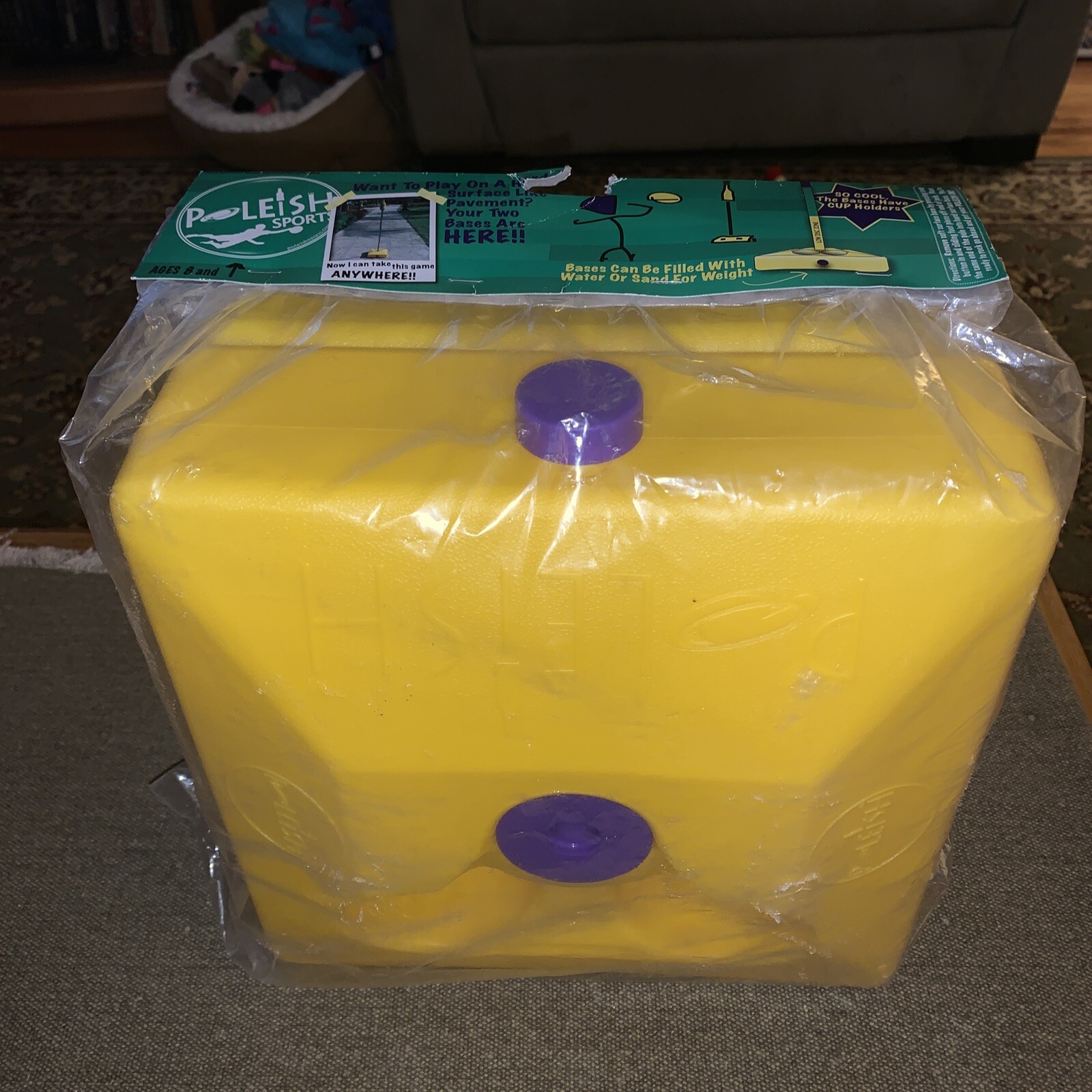 Poleish Sport Bases. 2 Pack. With Cup Holders. Water Or Sand Filled New Sealed!
