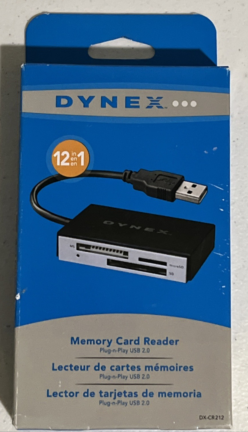 Dynex 12 in 1 Compact Memory Card Reader DX-CR212 In Tear in Box New