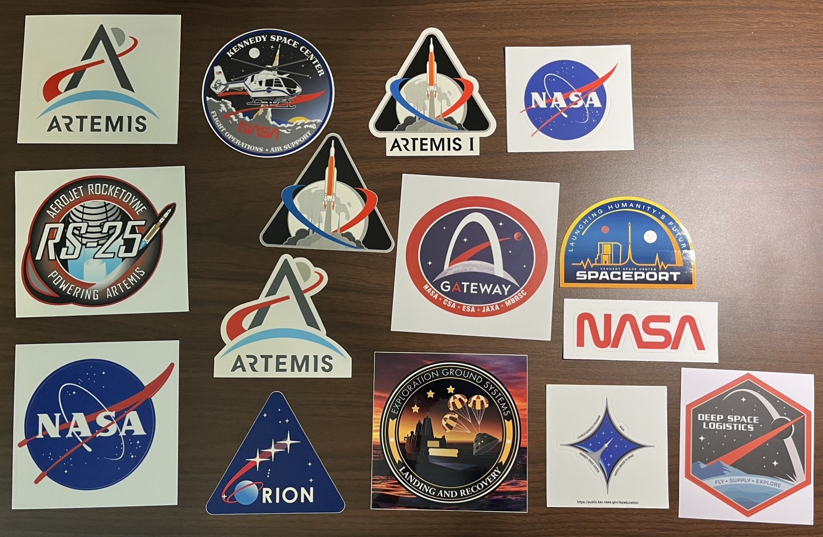 Artemis 1 and 2 NASA Moon Lunar Orion SLS Kennedy Space Center Lot Of 15 Decals
