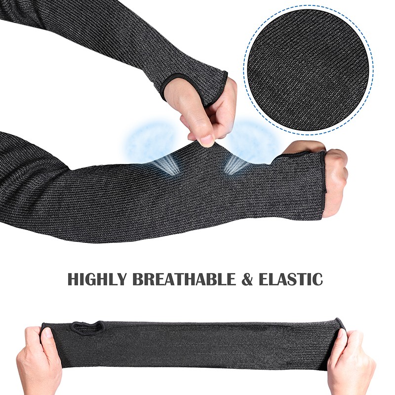 Cut Resistant Arm Sleeves Protector Guards Workplace Safety Gear Durable Fabric