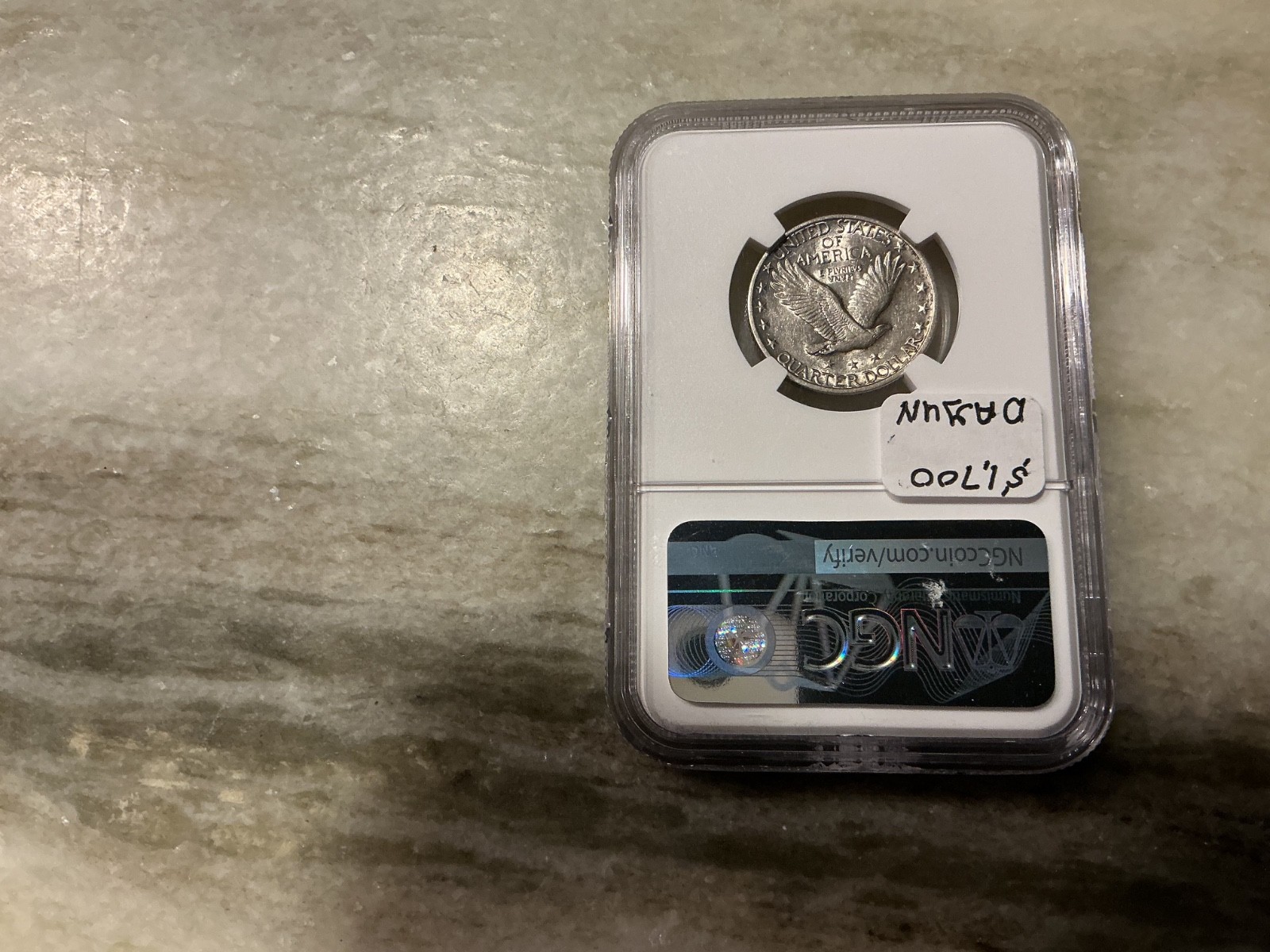 1919-S Silver Standing Liberty Quarter AU55
