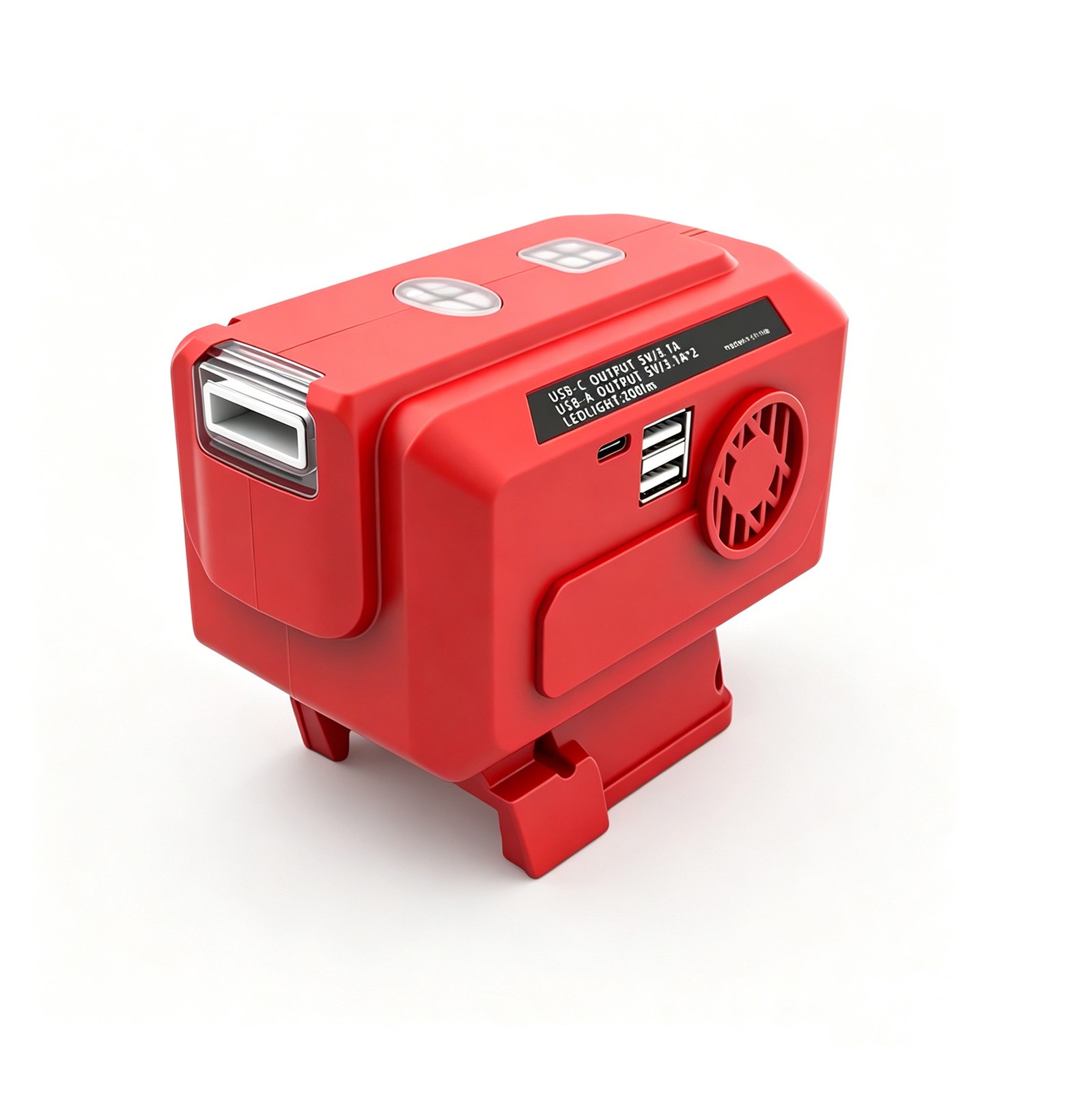 200W Power Inverter LED Work Light USB Power Bank Charger For Milwaukee 18V~