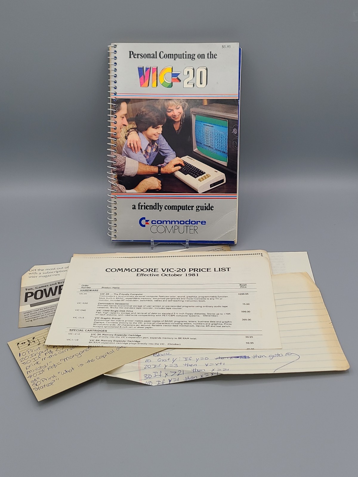 Personal Computing on the VIC-20 A Friendly Computer Guide 1981 Commodore Manual