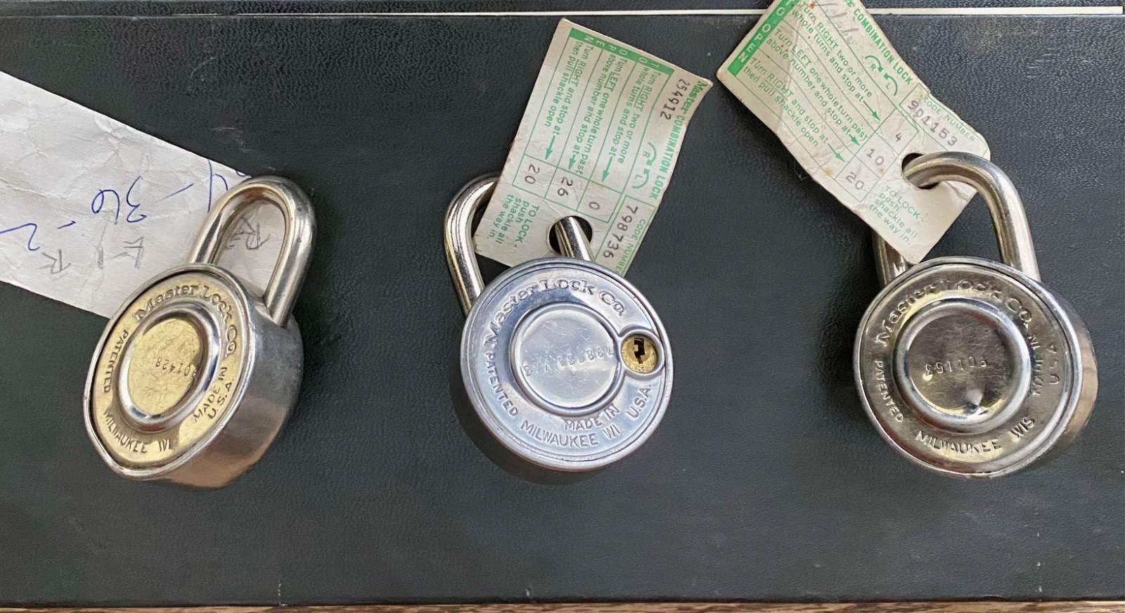 Three - 3 - MasterLock Gym Locker Combination Padlocks