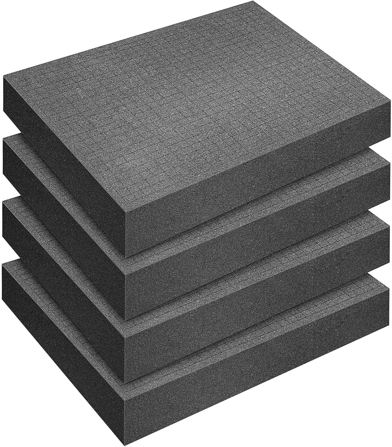 4 Pcs Pick and Pluck Foam - 16 X 12 X 2 Inch Insert for Storage Drawer