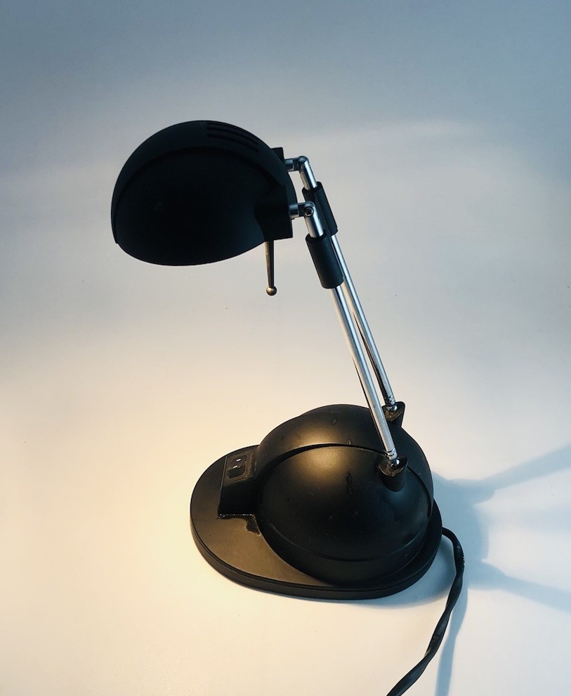Ring Lighting Desk Lamp Halogen Telescopic - Black