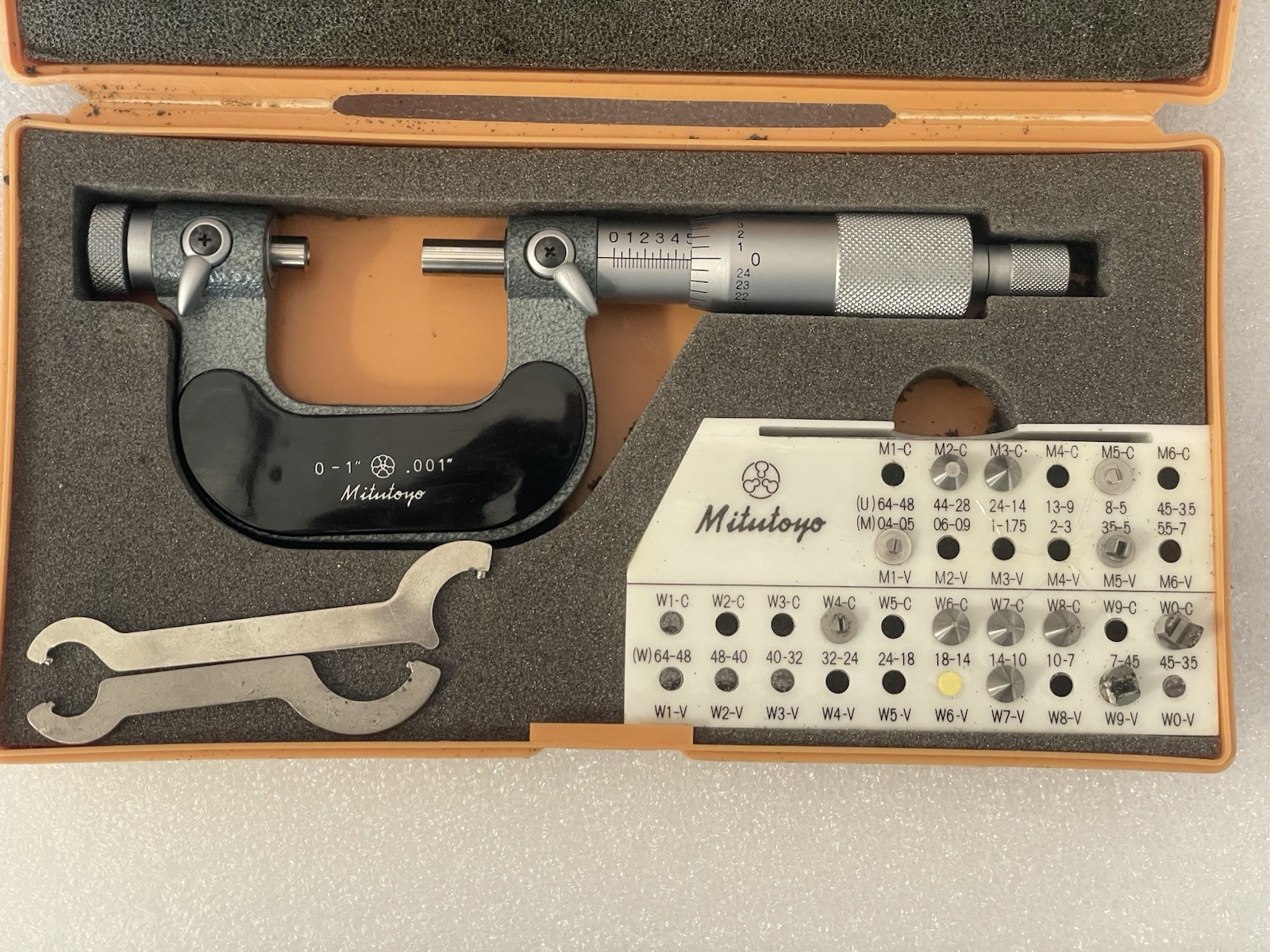 MITUTOYO 126-901,tread Micrometer, 0-1" 0.001"
