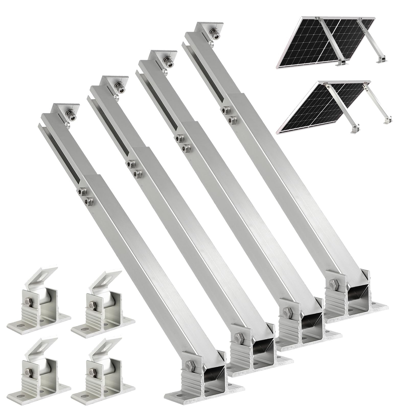Solar Panel Mounting Brackets, 2 Sets Adjustable Solar Panel Tilt Mount Brack...