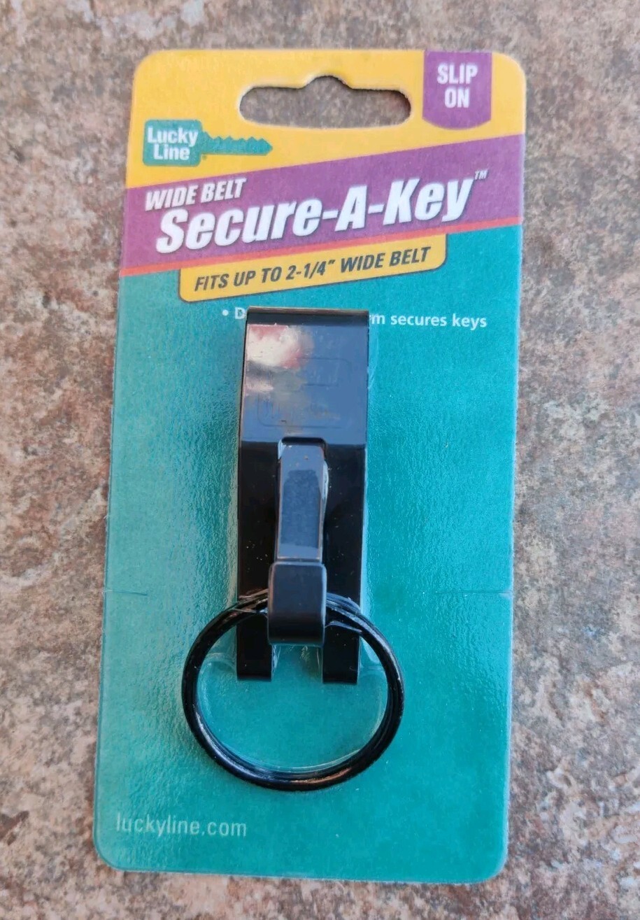 Heavy Duty Black Secure-A-Key for Wide 2-1/4" Belts Slip On Double Locking Arm