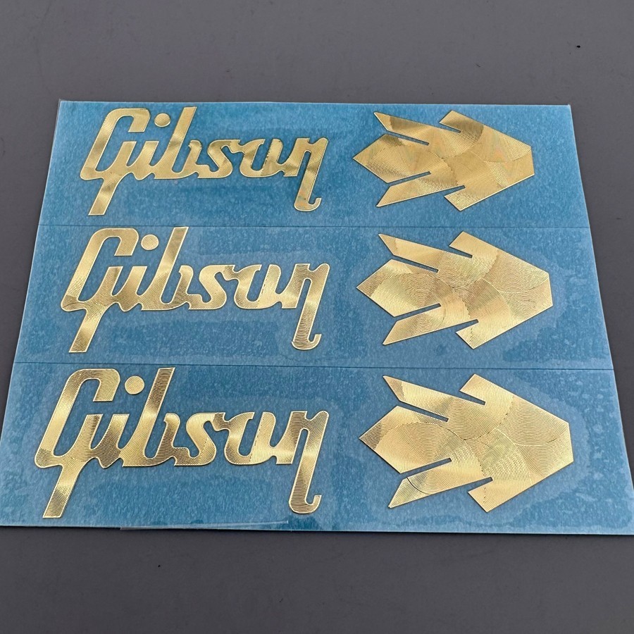 3 Pieces Guitar Metal Decals Sticker Gold Dry Rub-on Decal For Gibson Crown