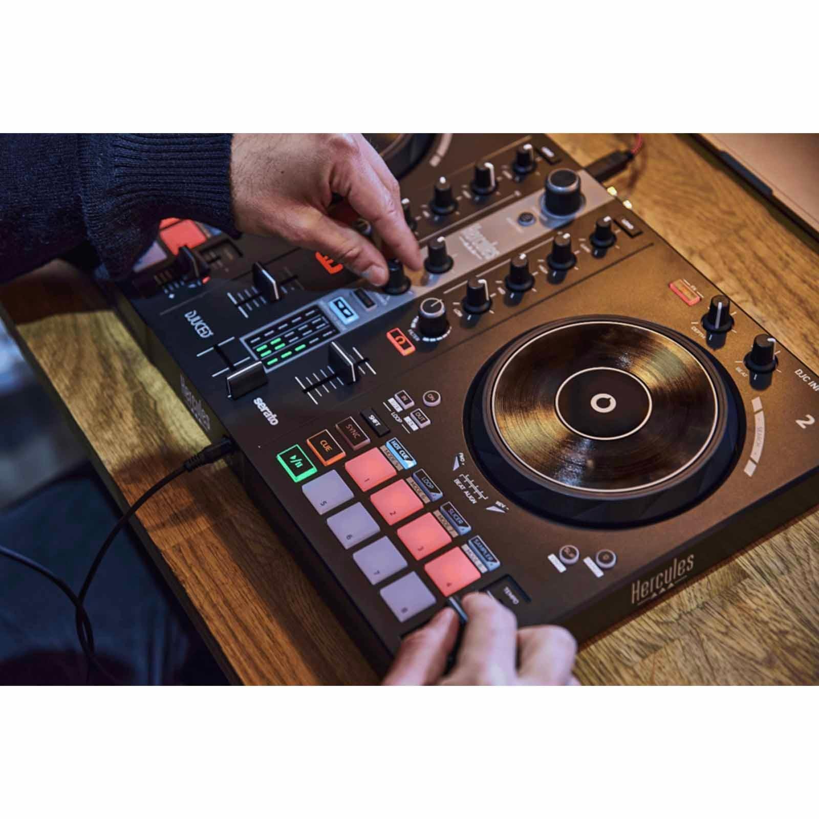 Hercules DJControl Inpulse 300 MK2 DJ Controller w 15" Speakers Package