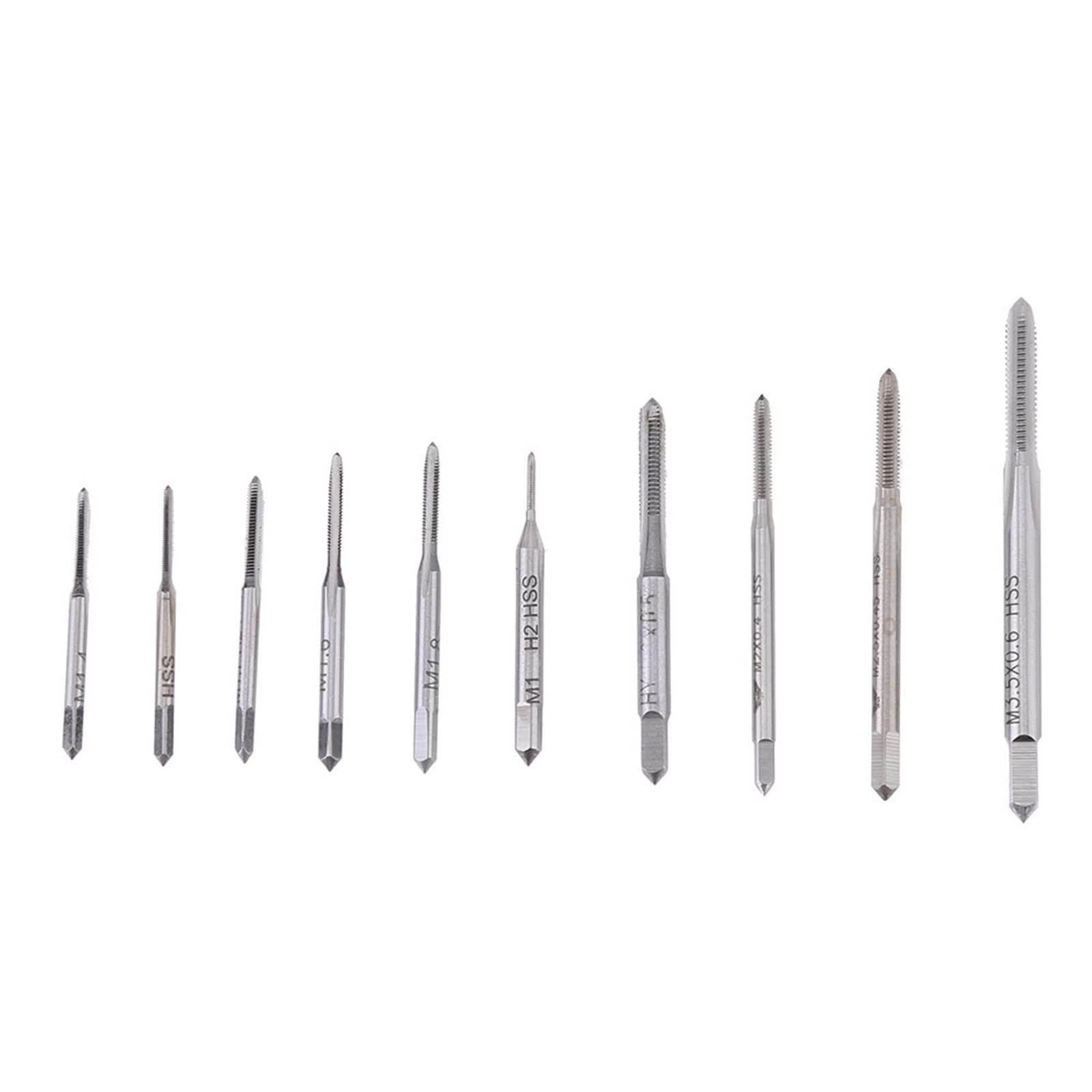 Mini Hand Tap, M1 to M3.5 Machine Hand Screw Thread Taps Set Thread Metric Pl...