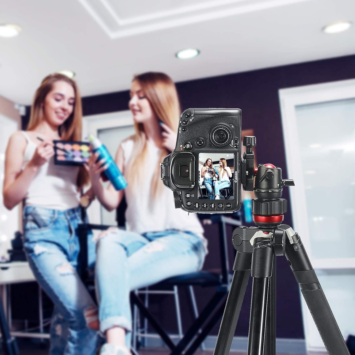 Mini Ball Head, Tripod Head Camera 360° Panoramic with 1/4" Screw 3/8" Thread...