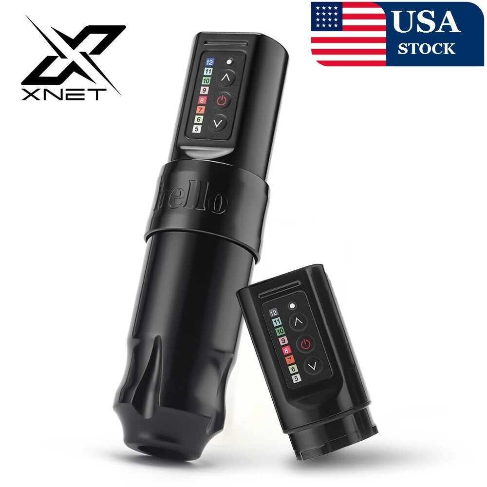 RCA Wireless Tattoo Pen Machine Kit Powerful Brushless Motor Stroke 4.0mm Tattoo
