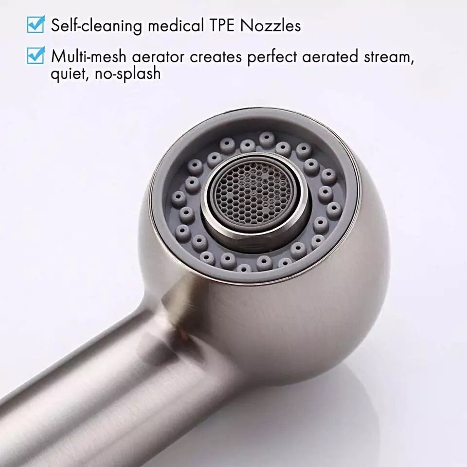 Kitchen Replacement Sprayer, Pull Out Spray Head for Kitchen Nickel Brushed