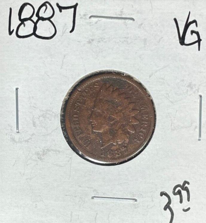 1887 INDIAN HEAD CENT ~ VERY GOOD ~NICE COIN~