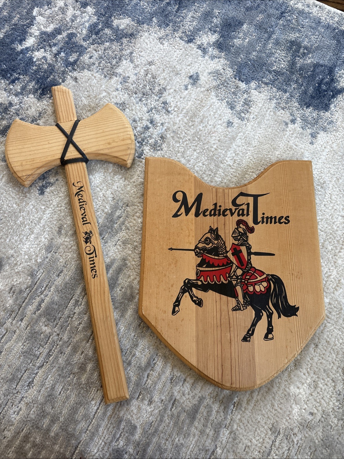 Medieval Times Dinner Tournament Wooden Shield And Axe Souvenirs