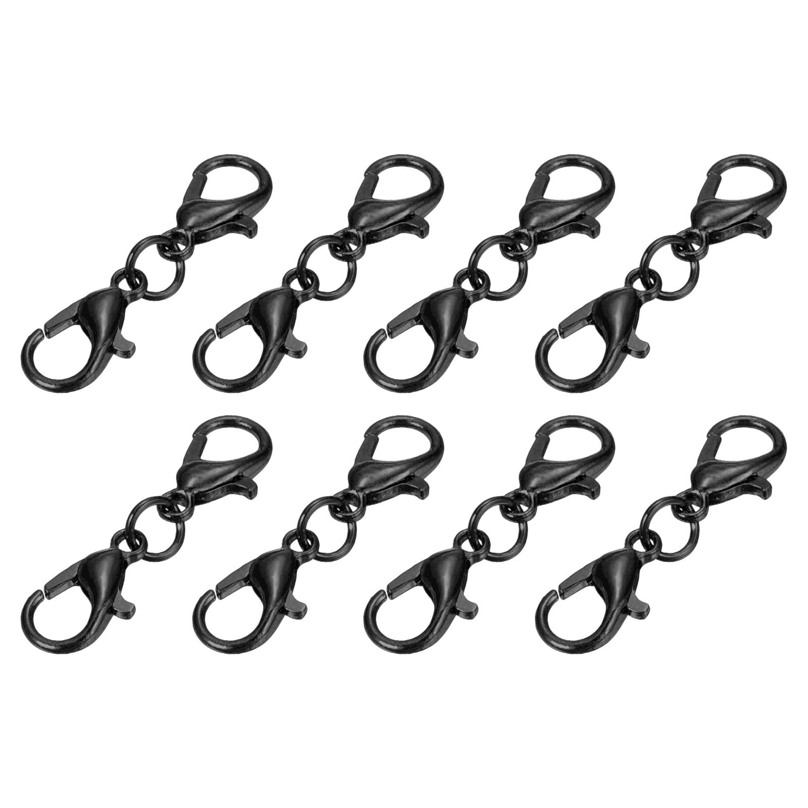 8Pcs Bracelet Extender Double Lobster Claw Clasp Black