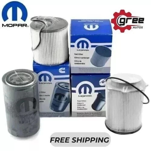 Mopar Diesel Fuel and Oil Filter Set for 2019-2021 Ram 2500 3500 4500 5500 6.7L.