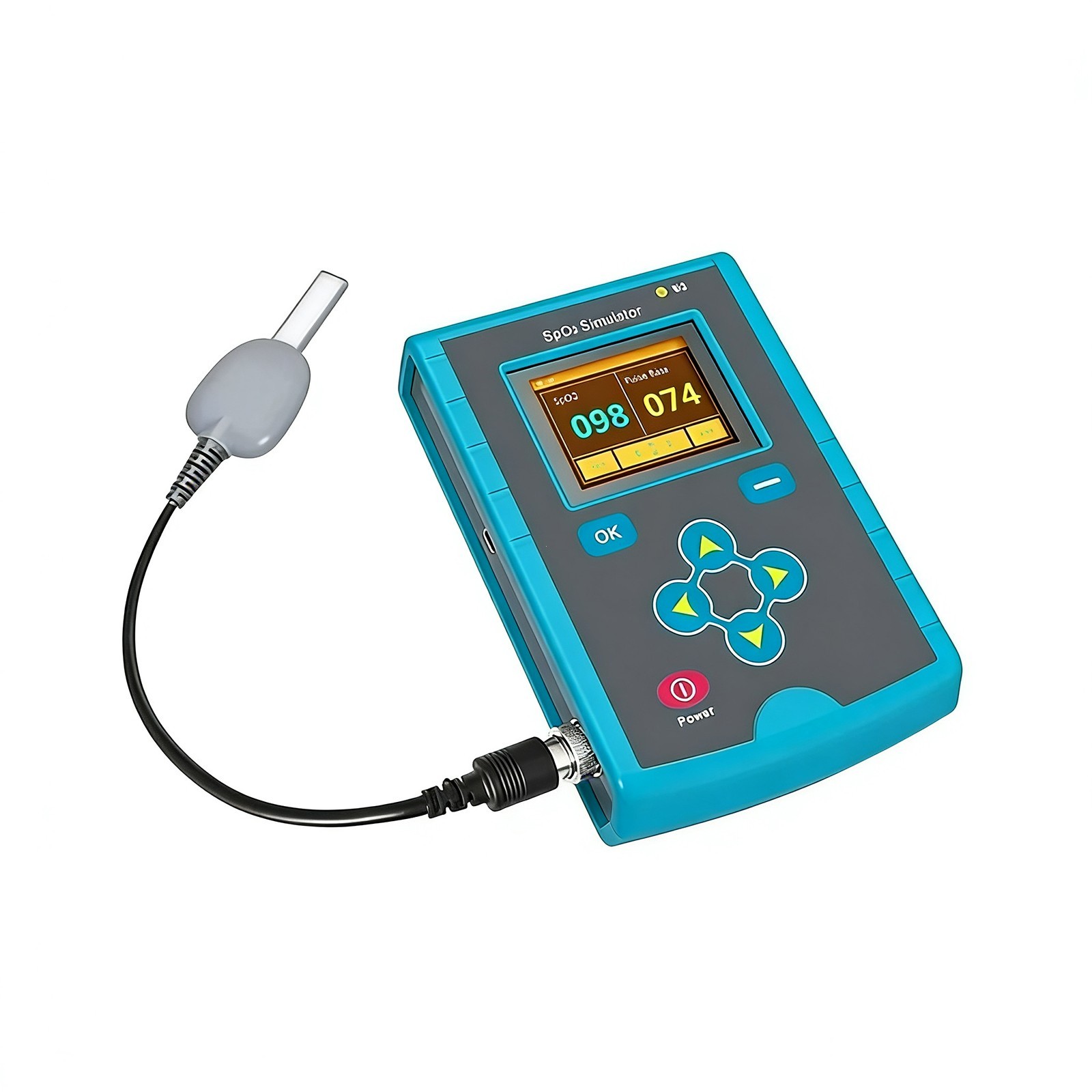 MS100 SpO2 Simulator for Pulse Oximeter Accuracy, Oxygen Saturation Testing Tool