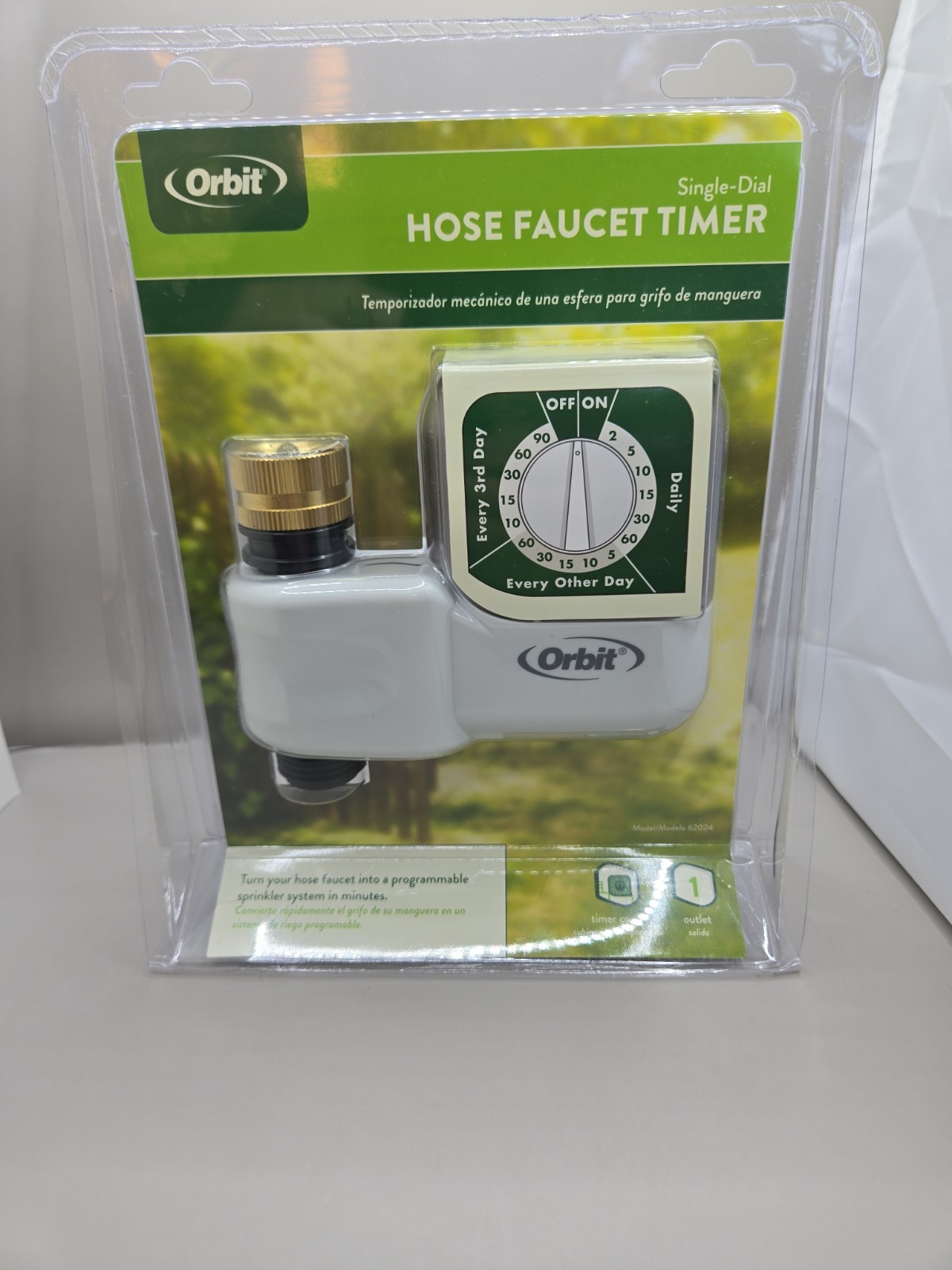 New Orbit 62024One Outlet Single-Dial Hose Faucet Timer Watering Sprinkler Timer