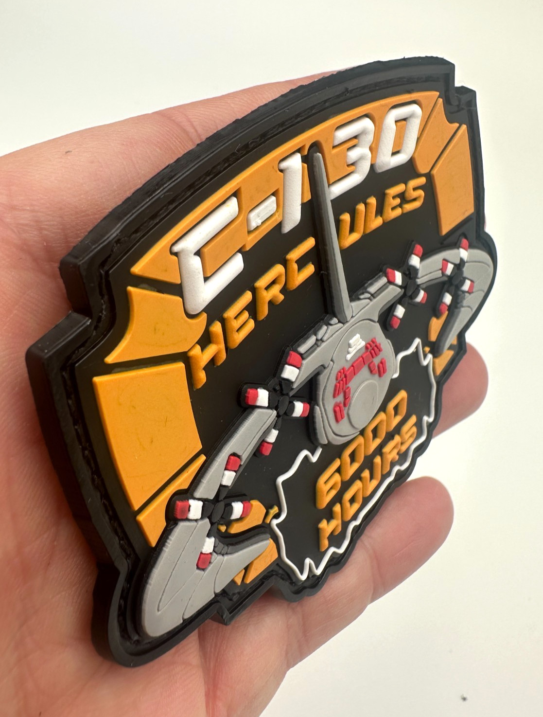 C-130 / 6000 HOURS SHOULDER PATCH -HIGH QUALITY PVC