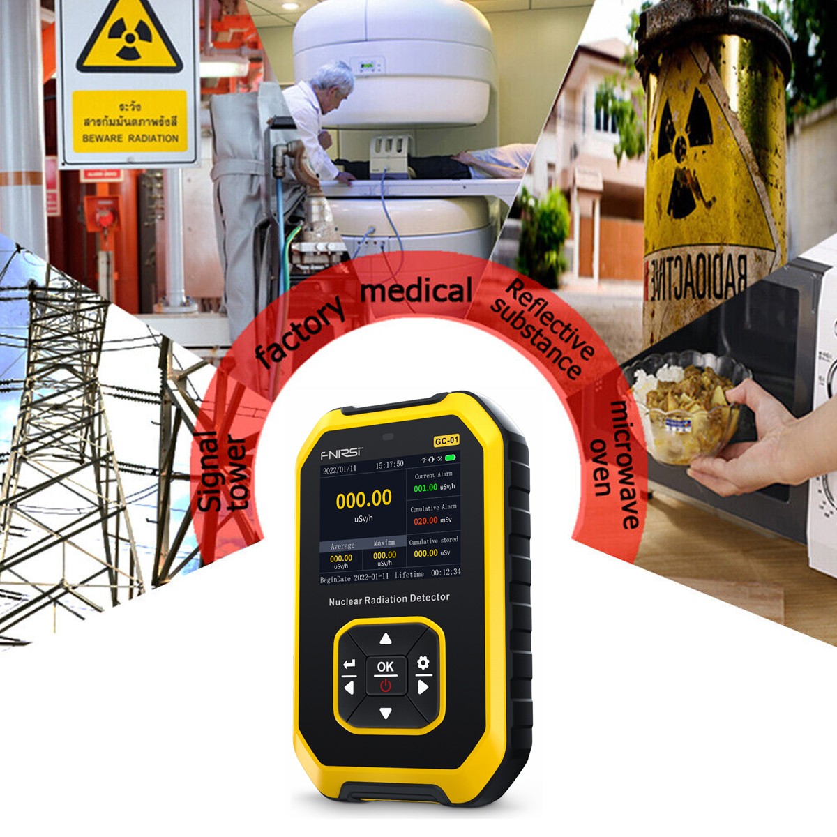 Digital *LCD Geiger Counter Nuclear Radiation Detector β γ X-Ray Test Meter Tool