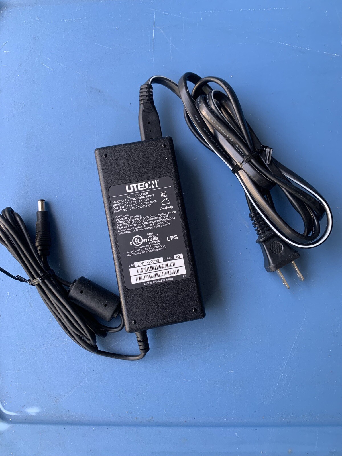 Genuine LITEON AC/DC Adapter Power Supply Model PB-1300-02SA-ROHS 4019611B