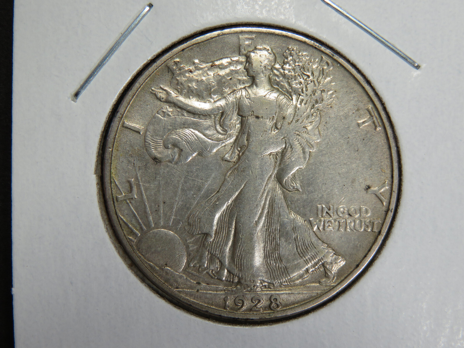 1928-S Liberty Walking Half, XF, Past Cleaning