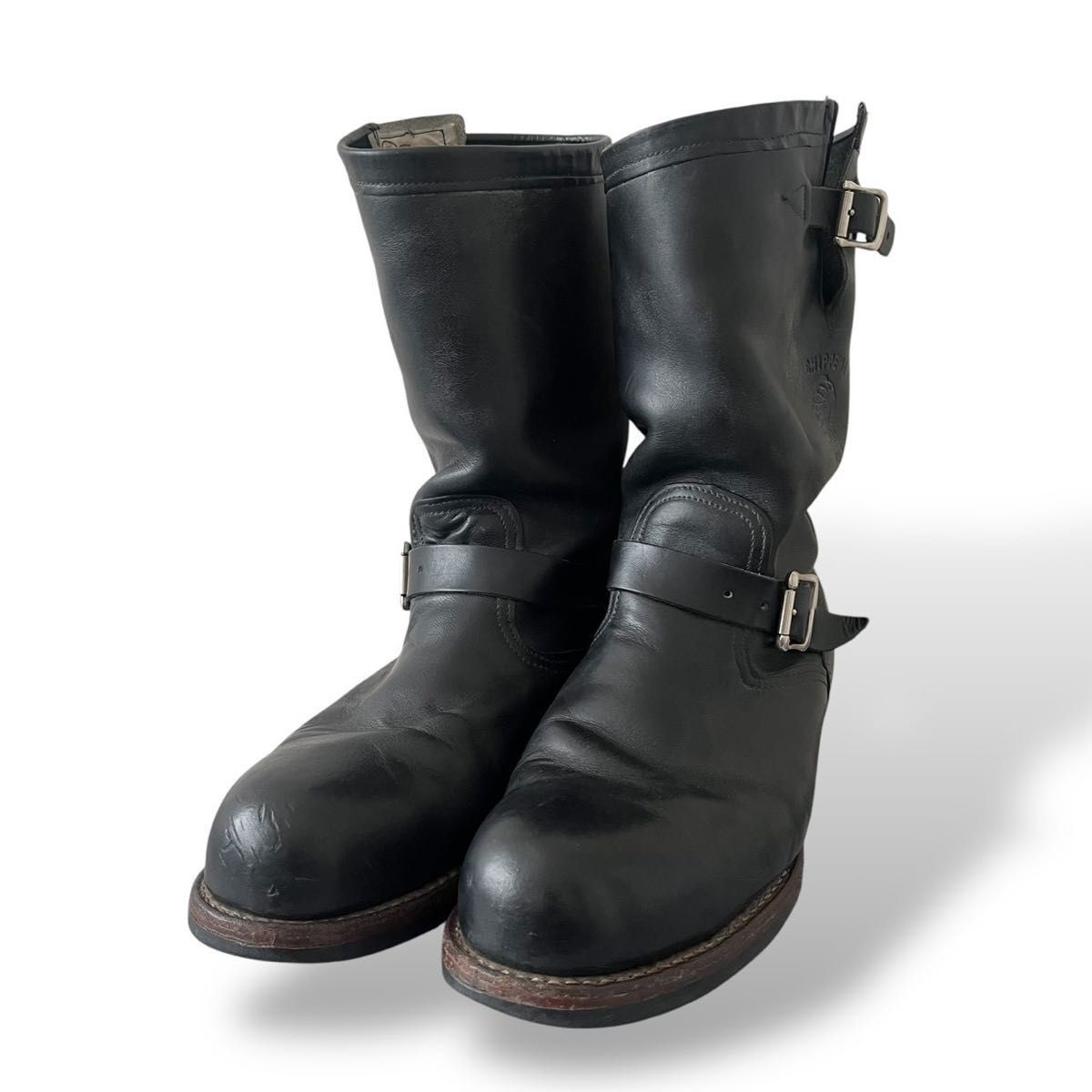 Chippewa Boots 27899 Leather Black Engineer Boots Size 10E