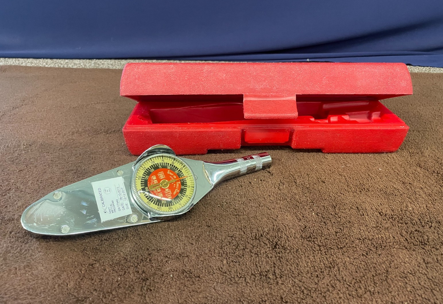 Snap-on Torqometer Dial Torque Wrench TE-12A 0-150 in/lbs 3/8" Drive