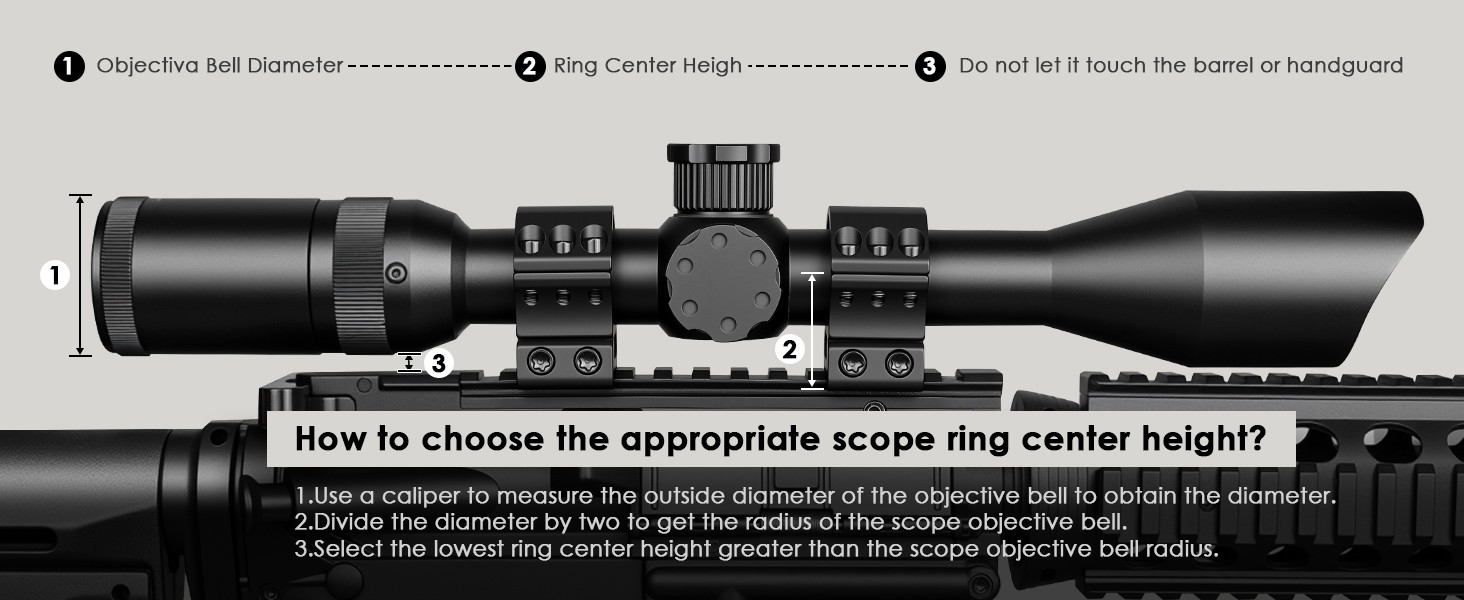 2Pcs 30mm Diameter Precision Scope Rings Mount for 20mm Rail Medium Profile