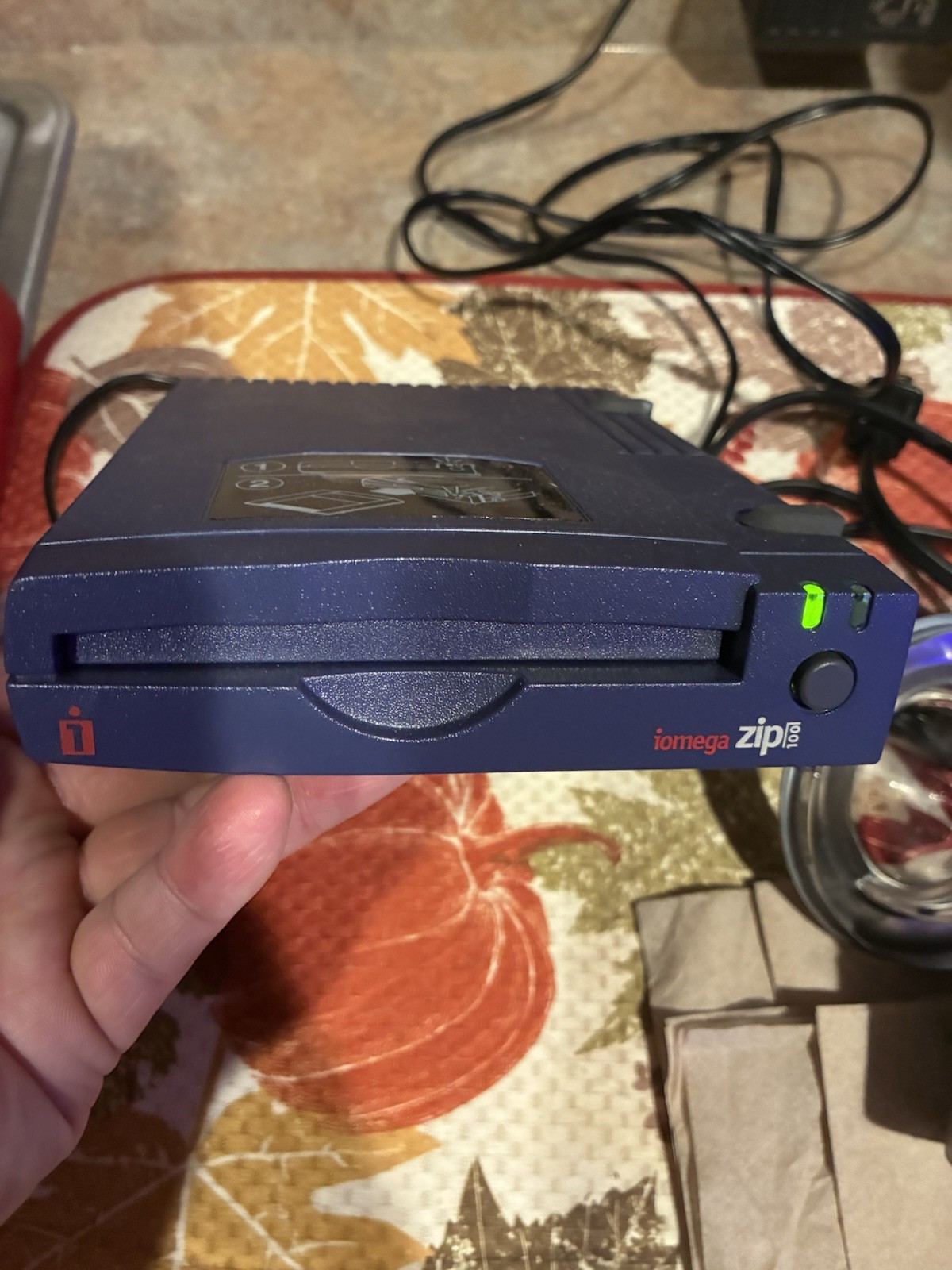 Iomega Zip 100 Portable External Drive Z100P2, Parallel Cord, Power Supply!