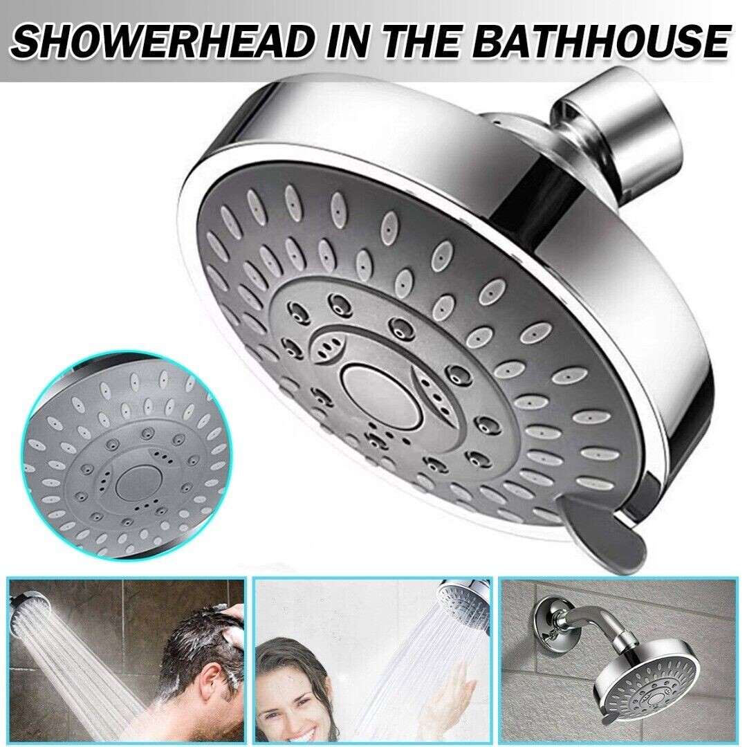 Luxury Shower Head High Pressure Rain Bathroom Chrome Showerhead Adjustable US