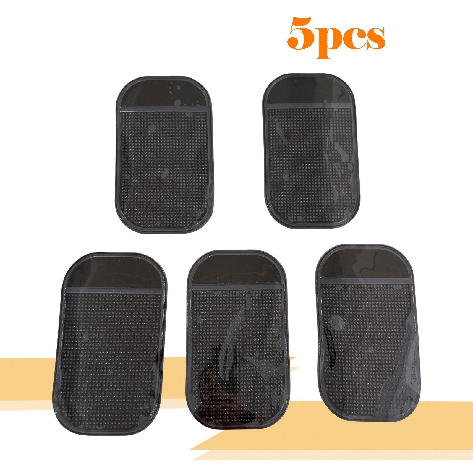 5Pcs/Pack Black Car Anti-slip Mat Car Dashboard Windshield Sticky Pad Holder