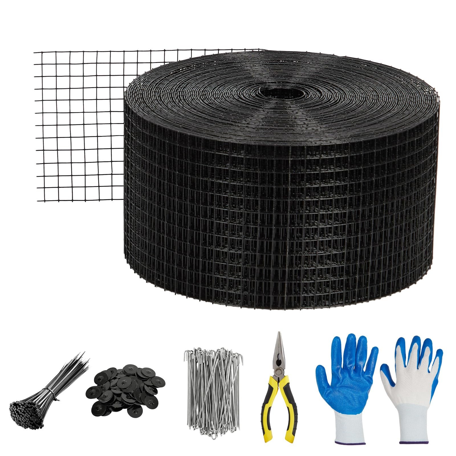 Gaomon 6In X 120Ft Solar Panel Guard Kit Pvc Coated Wire Mesh Complete