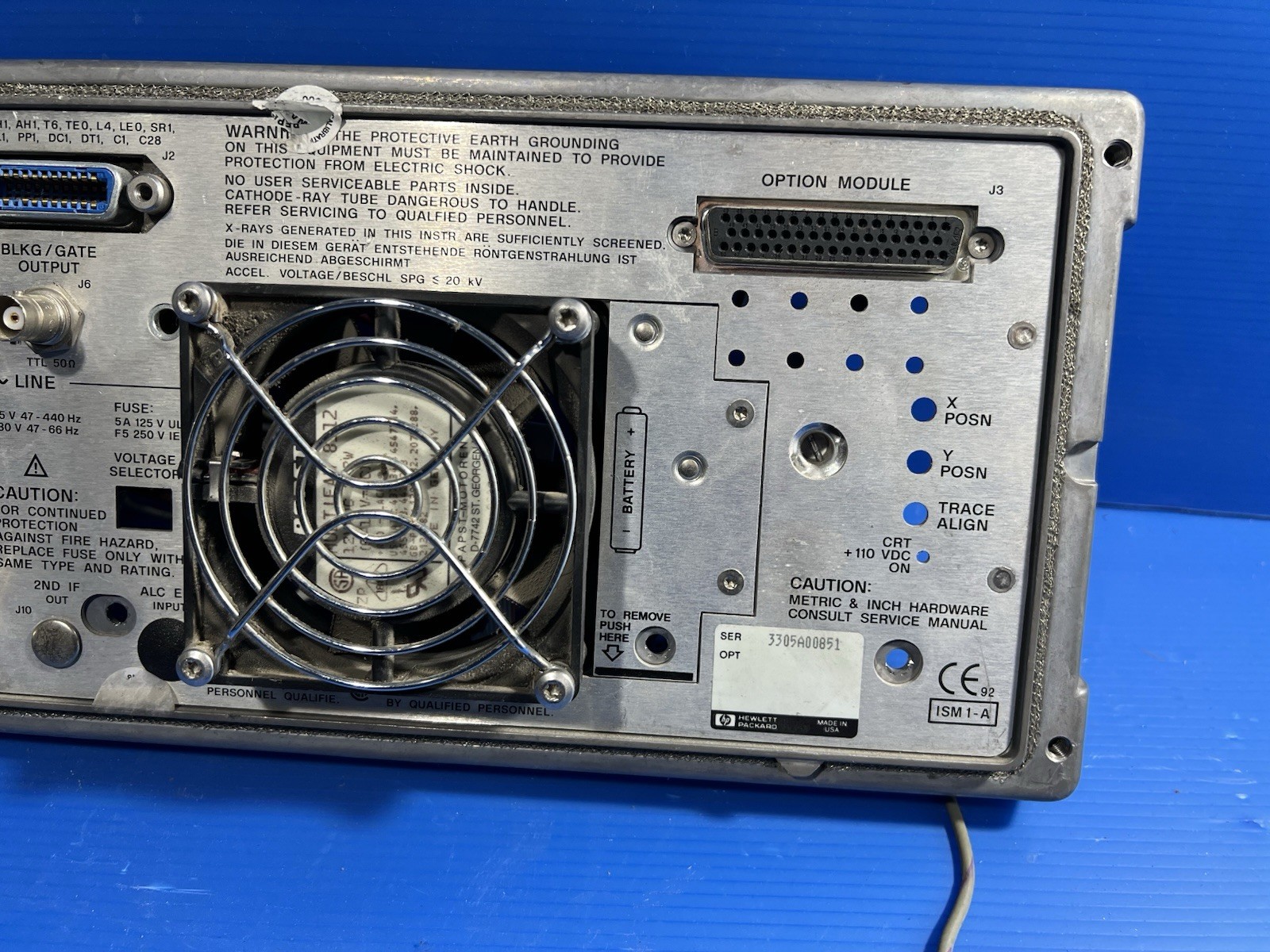 Agilent HP 8563E Spectrum Analyzer 9-26.5 Rear Panel