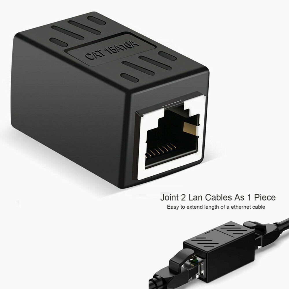 5/10PACK RJ45 Inline Coupler Cat6/Cat5 Ethernet Network Cable Extender Connector