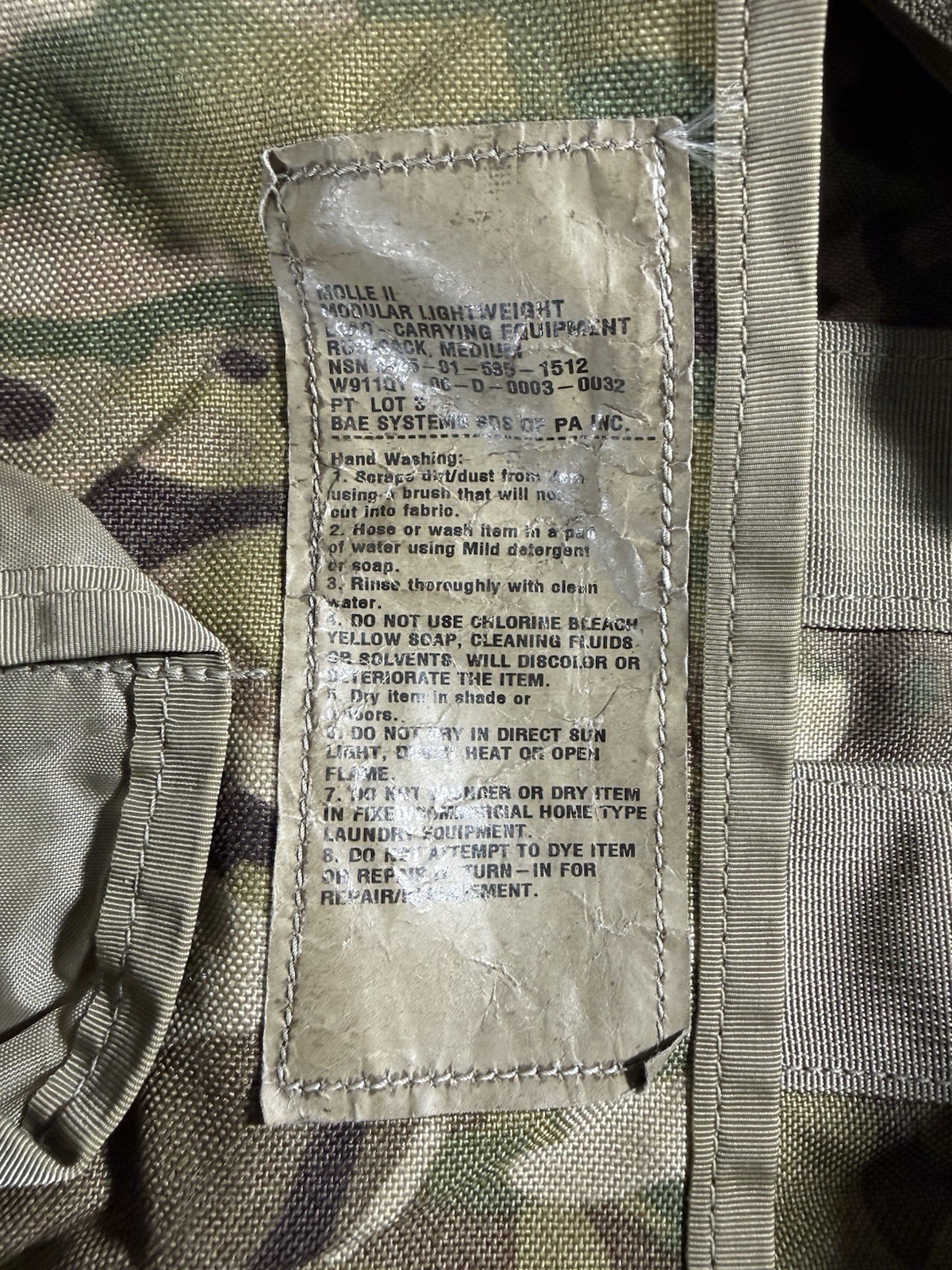 USGI OCP MOLLE II MEDIUM RUCKSACK RUCK BACKPACK MULTICAM PACK ONLY