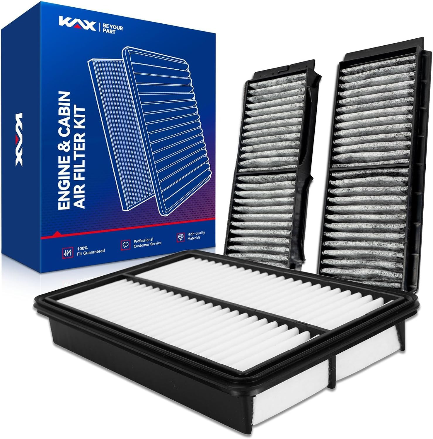 Engine & Cabin Air Filter Kit, Replacement for Mazda 3 2012-2013 2.0L, Replace#