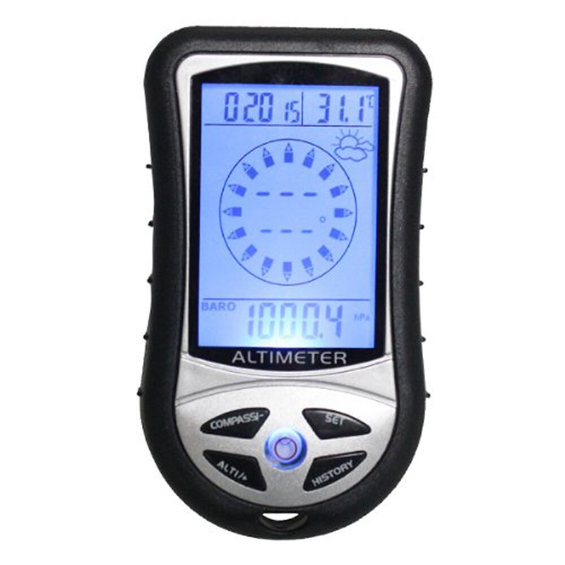 Portable Multifunction Altimeter Digital Compass Clock Barometer Thermometer m