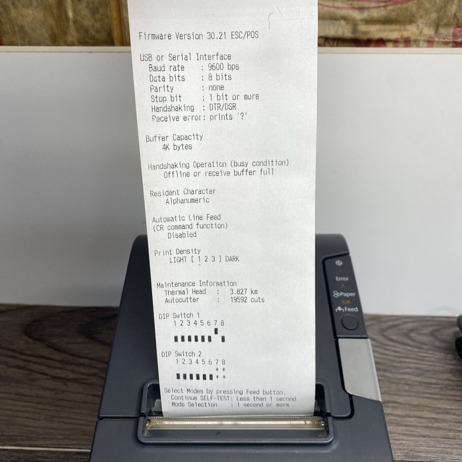 Epson TM-T88V Receipt Printer M244A With Power Cable