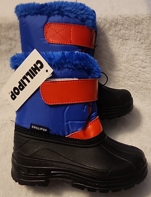 Boots Kids Winter Snow Boots Faux Fur Lined Blue Size 8 Toddler NWT Chillipop