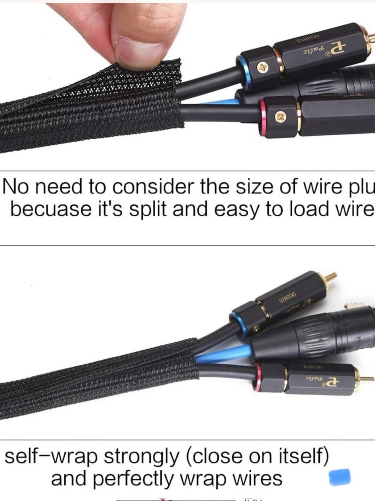 1/2 Inch Split Cable Sleeves Wire Loom Tubing Pet Cable Wrap Protector 25 Feet