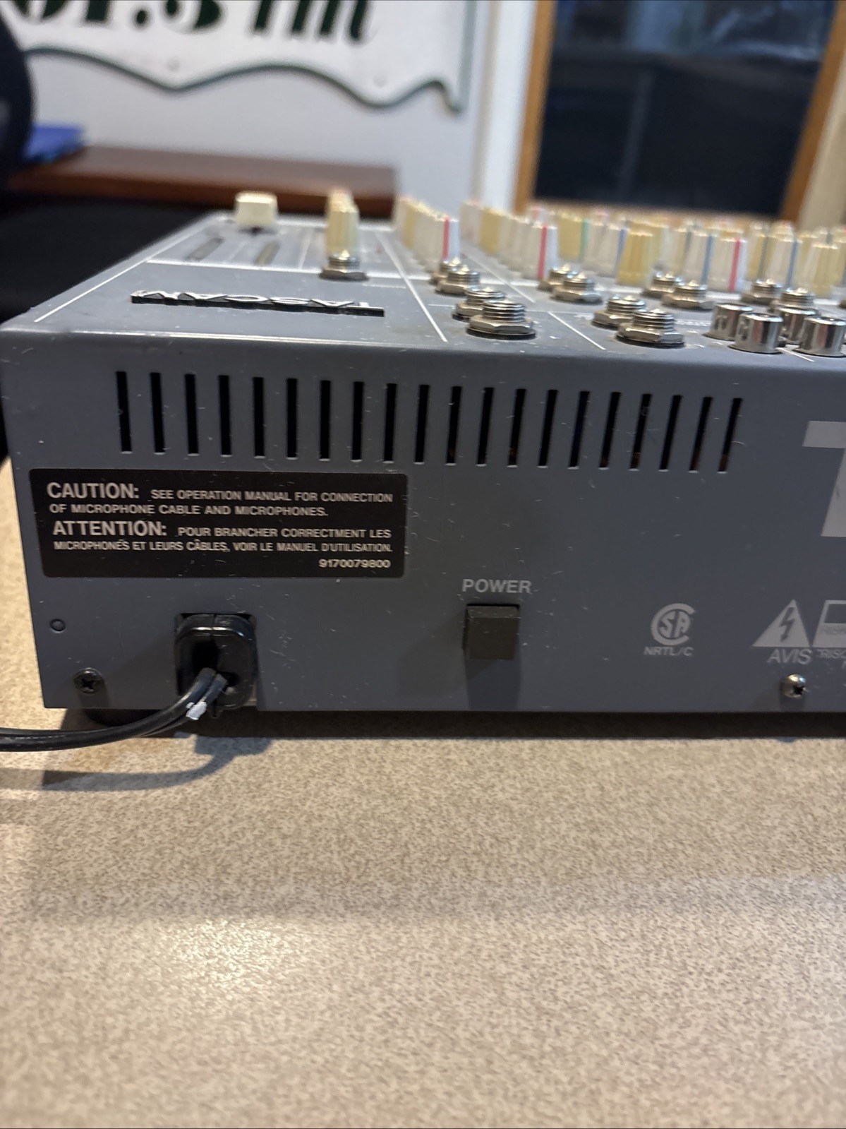 Tascam M-8 8 Channel Mixer Only Power-on tested RARE!