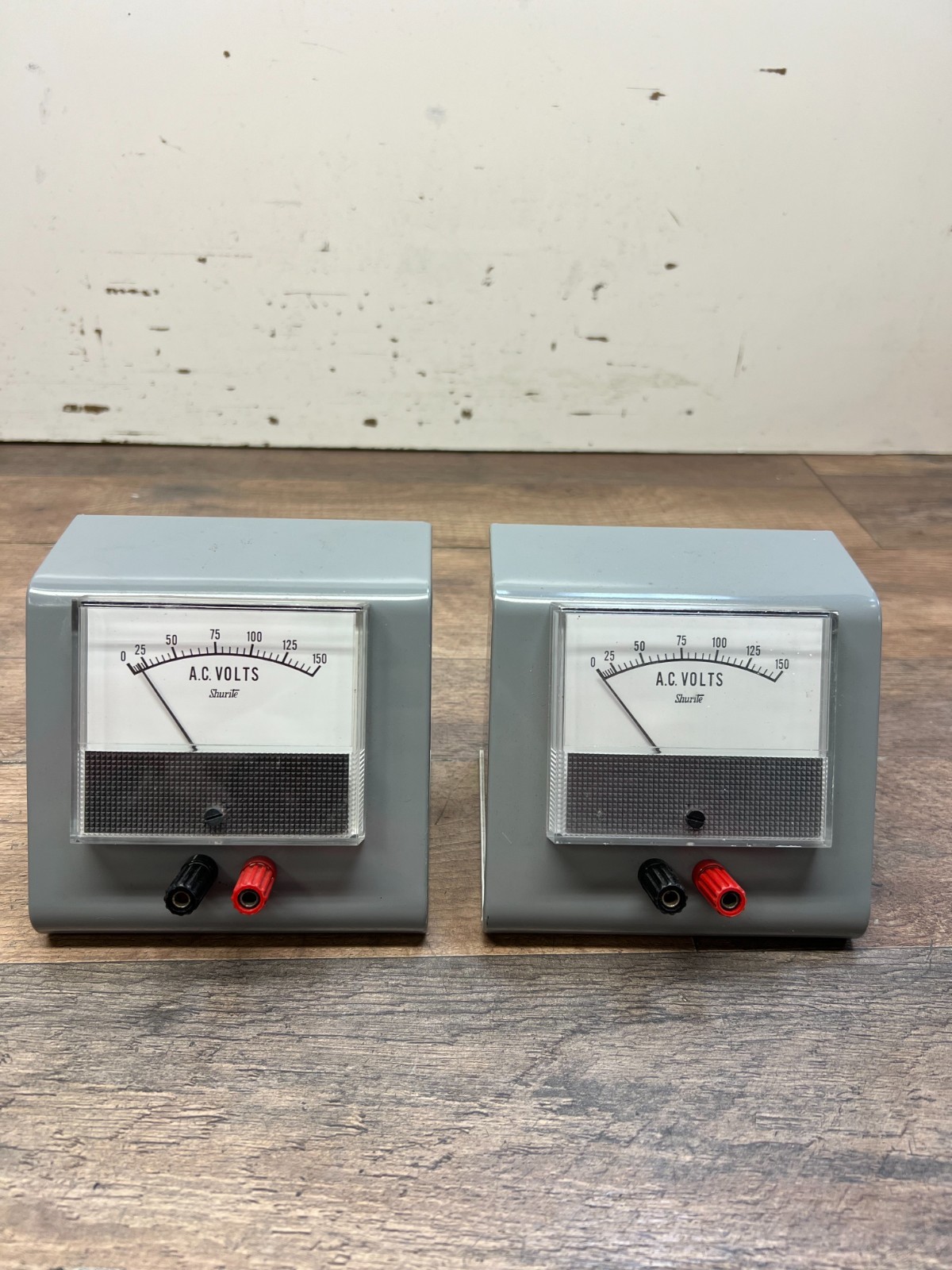 Lot of 2 Laboratory Analog AC voltmeters 150V