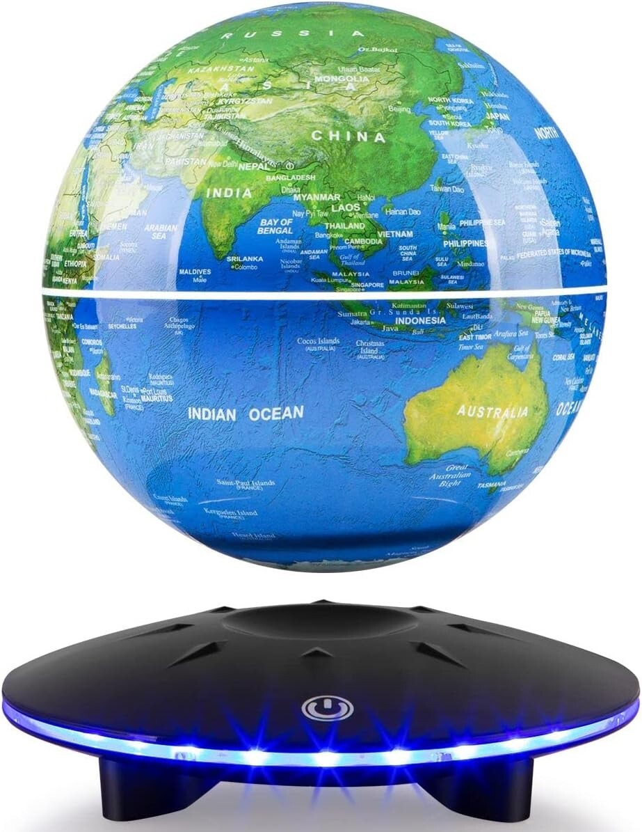 Magnetic Levitation Globe Levitating 6 inch Lamp World Map Home Decor New